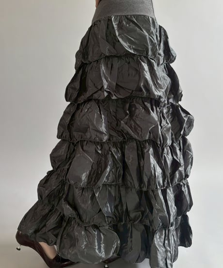 【USED】 Shiny Tiered Skirt /260613-002