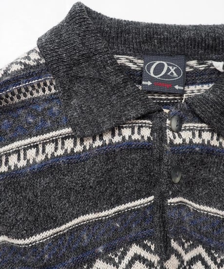 【USED】 Patterned MELANGE Knit Top /240205-002