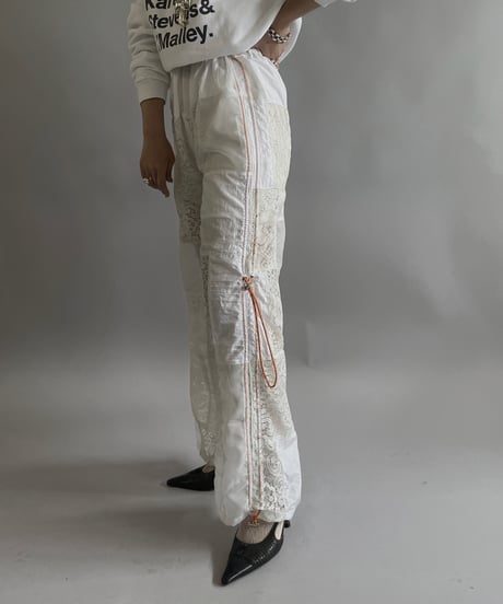 【RE;CIRCLE】 RE White Patch Code Pants / 240509-011