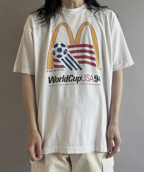 【USED】 Made in USA Screen Stars Vest 94's WORLD CUP T-Shirt /240729-088