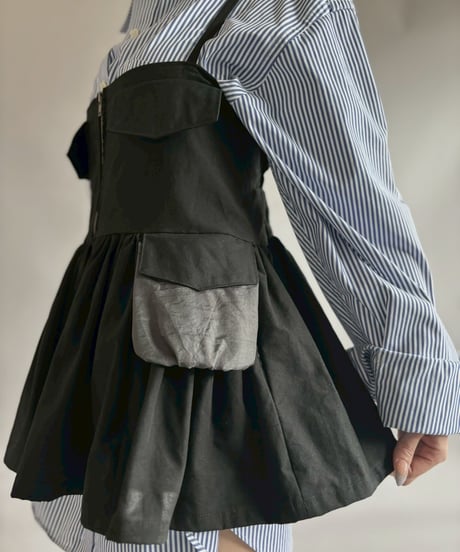 【RE;CIRCLE】 RE U.S Military Rebuild Mini One-Piece Black / 260423-005
