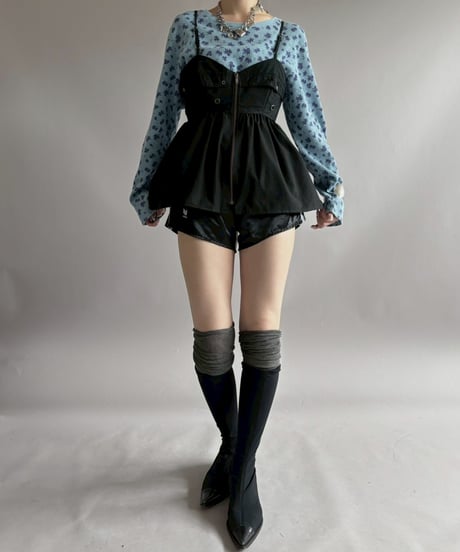 【RE;CIRCLE】 RE U.S Military Rebuild Corset Bustier Black / 260423-002