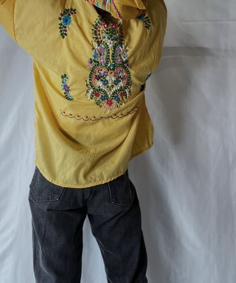 【RE;CIRCLE】 Remake Embroidery Ethnic Mexican Parker③/210906-019