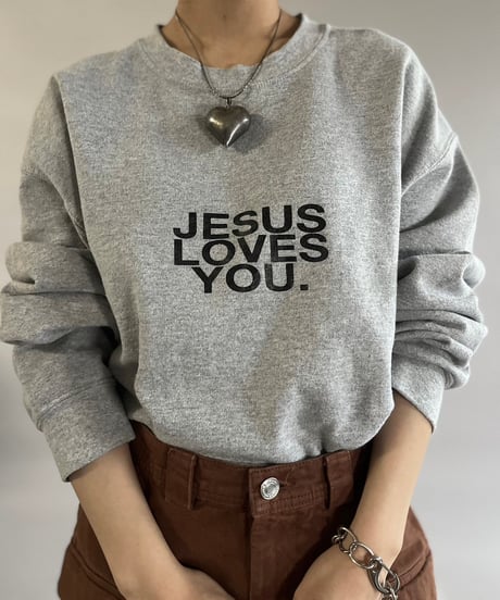 【USED】 JESUS LOVES YOU L/S Sweat Top /241109-017