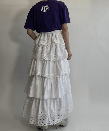 【RE;CIRCLE】 RE Tiered skirt / 220716-013