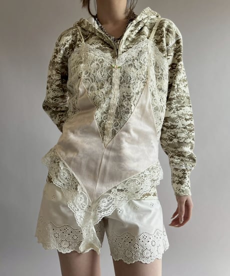 【USED】 Lace Lingerie Leotard Camisole Top / 260314-022