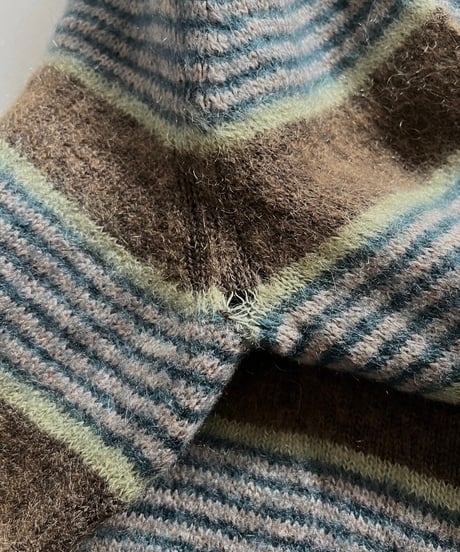 【USED】 Pattern Wool Knit Top /250118-028