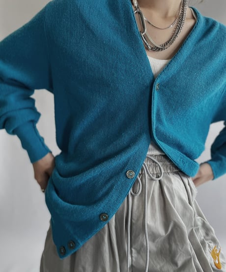 【USED】  The Fox Collection Acrylic Knit Cardigan / 221008-024