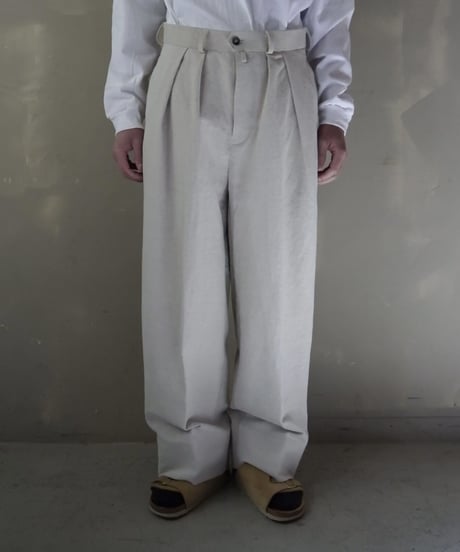 【RE;CIRCLE】 RE 1950s Flench Linen Slacks / 221031-001