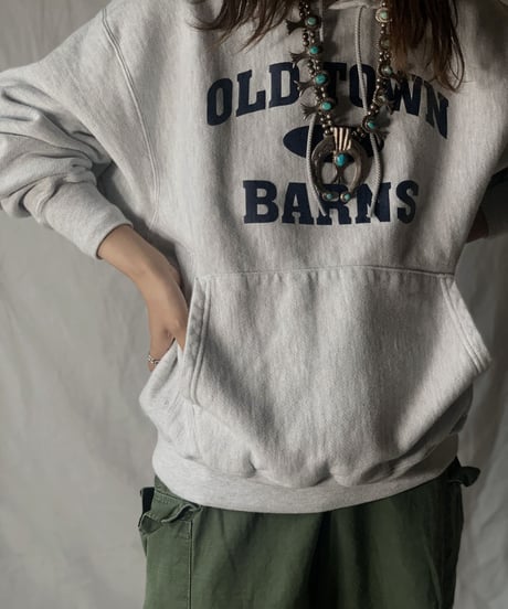 【USED】  Champion Reverse Weave Hoodie OLD TOWN BARNS/210516-018