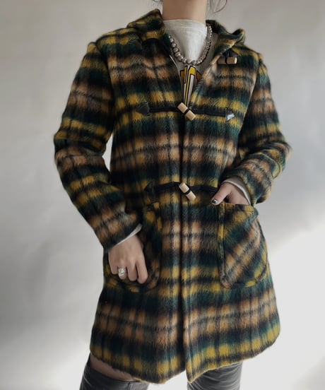 【USED】 Plaid Duffel Coat / 240101-033