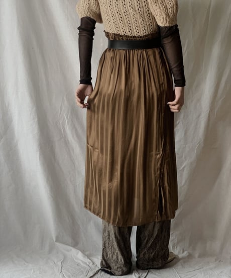 【USED】Poly Long Skirt/210217-050