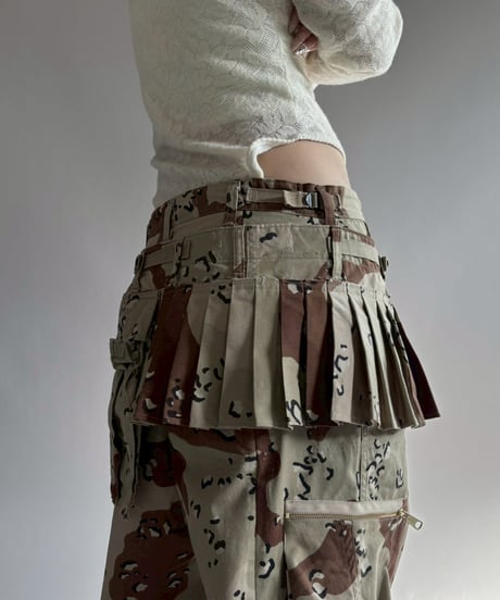 【3月中旬頃発送 / RE;CIRCLE】 RE  Military Camouflage Wrap Skirt / 260226-015