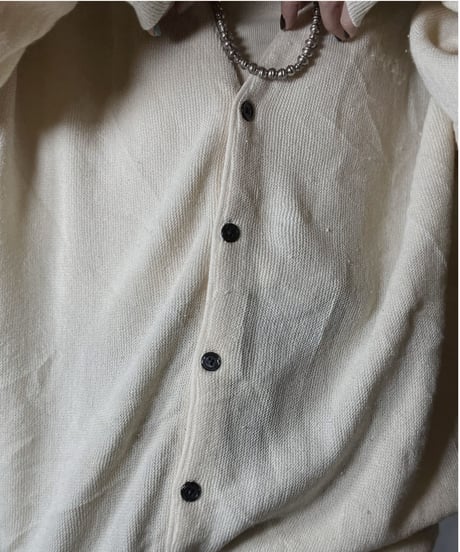 【USED】 LACOSTE Acrylic Knit Cardigan  ⑫ / 220111-020
