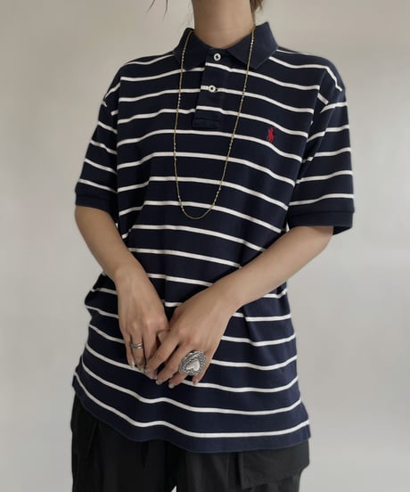 【USED】  Polo Ralph Lauren Striped Polo Shirt / 220730-009