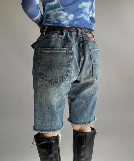 【USED】 Levi's Lame Cut Off Denim Shorts /250201-003