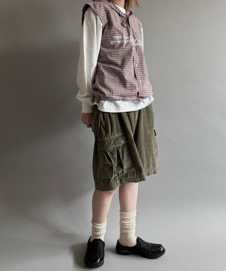 【RE;CIRCLE】 Stencil N/S Hooded Check Shirt  /  250911-002