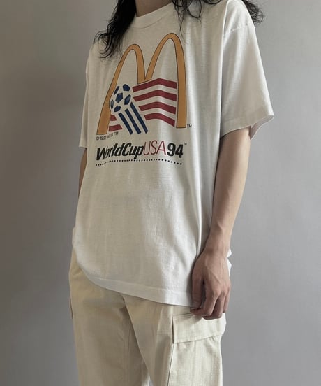 【USED】 Made in USA Screen Stars Vest 94's WORLD CUP T-Shirt /240729-088