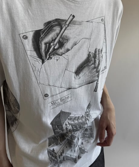 【USED】 Made in USA 90's SOFTEE M.C. ESCHER T-Shirt /250621-029