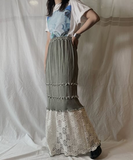 【USED】S/S T-shirt Flower②/210604-026