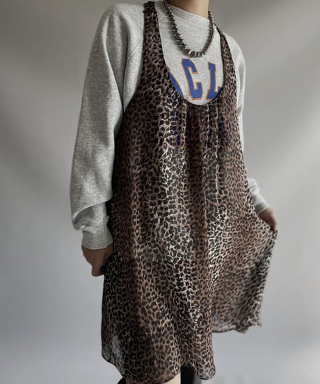 【USED】  Leopard Patterned Camisole Top / 231104-012