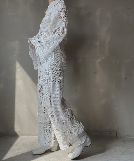 【RE;CIRCLE】 RE Crochet Patchwork Pants①/20220317-003