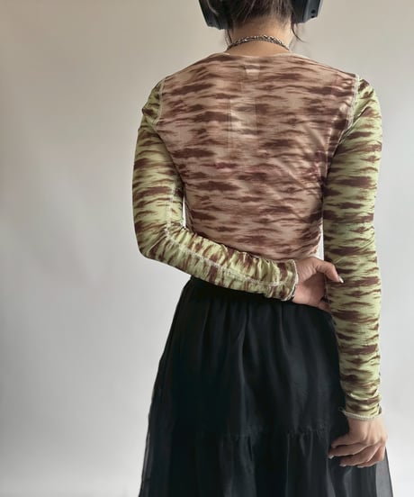 【USED】 Design Sheer top / 250705-018