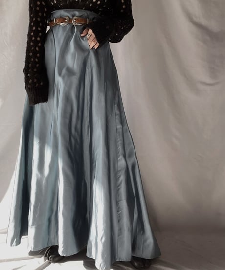 【USED】 Poly Long Skirt made in USA ② / 220107-007