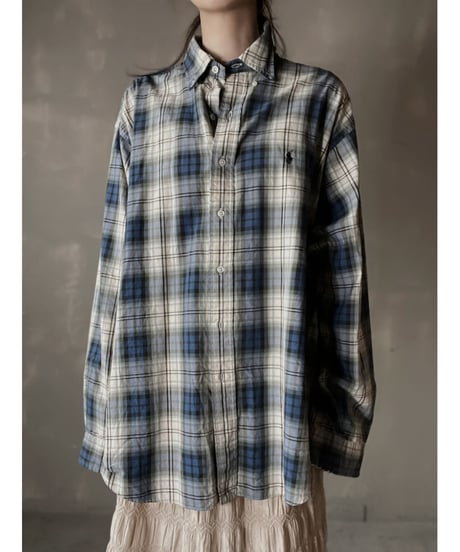 【USED】　Ralph Lauren Plaid L/S Shirt/ 220220-017