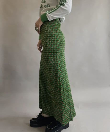 【USED】  Lame Check Mini Skirt / 2300513-016