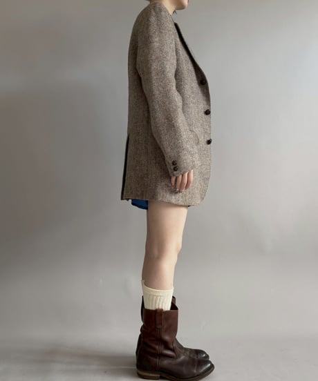 【USED】 Haris Tweed Wool Herringboon Jacket/ 260117-003