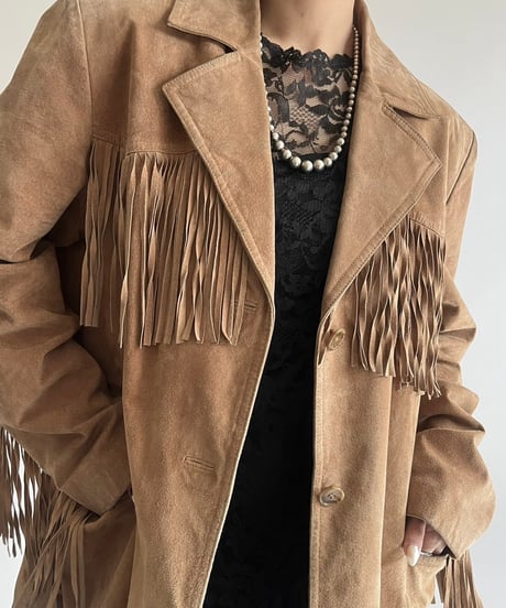 【USED】  Suede Fringe Jacket /250301-013