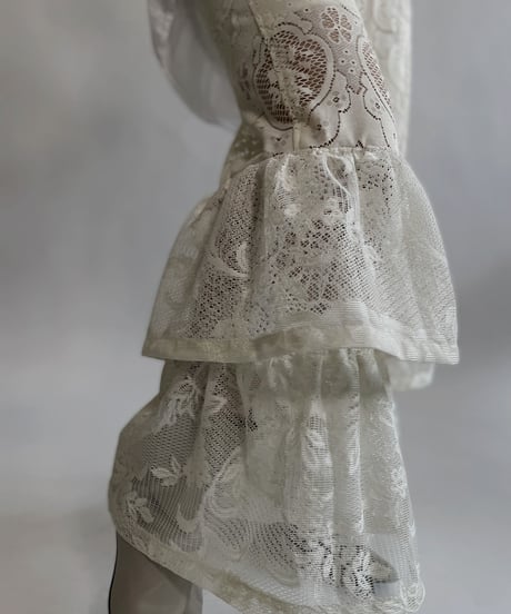 【RE;CIRCLE】 RE Crochet Lace Tiered Pants / 220526-041