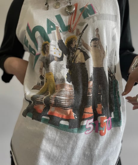 【USED】 80's VAN HALEN Raglan T-Shirt  /240606-001