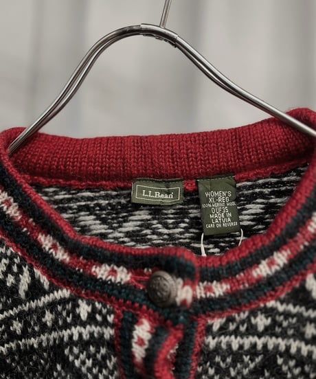 【USED】 L.L.Bean 100% Merino Wool Tylorian Knit Top /231223-004