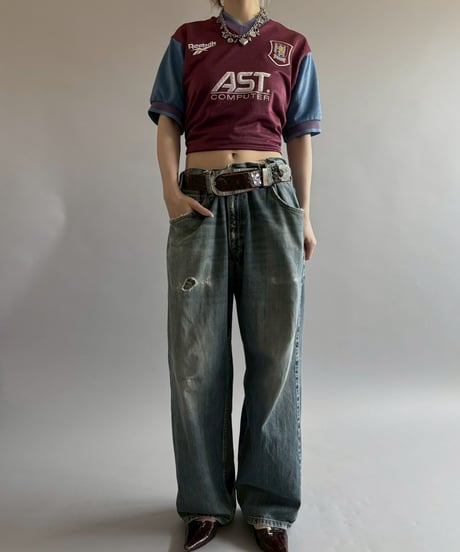 【USED】 97~98's Reebok Aston Villa Soccer Shirt / 260530-004