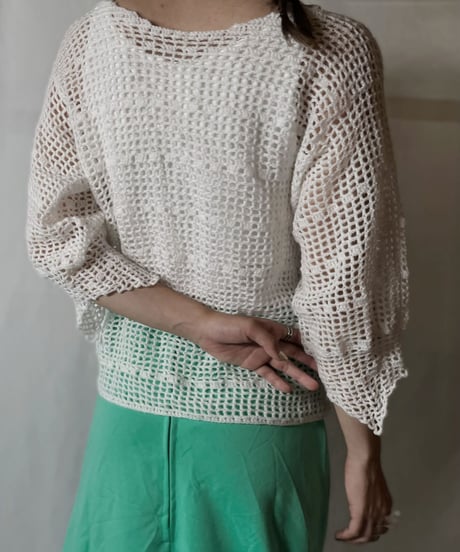 【USED】  Crochet L/S Top②/20210819-010