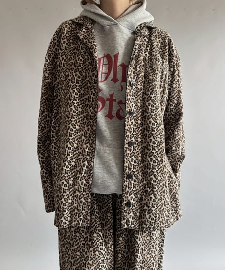 【USED】 Leopard shirt & pants set up  /250927-014
