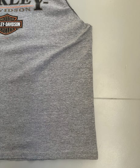 【USED】   Made in USA HARLEY- DAVIDSON Cut off Tank Top /250510-006