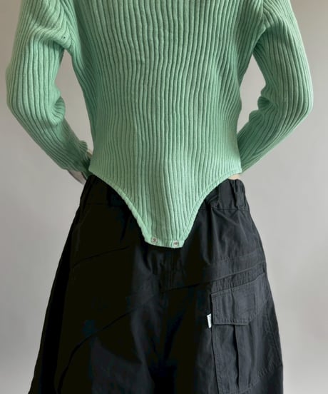 【RE;CIRCLE】 RE Rib Knit Leotard Top / 260416-016