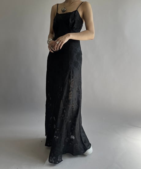 【USED】 Flower Patterned Camisole Long One-Piece/25227-005