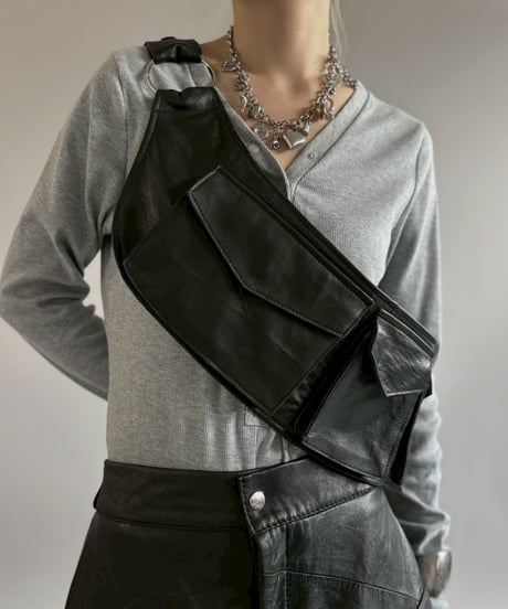 【RE;CIRCLE】 RE Leather Waist Belt Bag / 260507-002