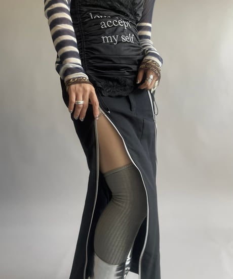 【RE;CIRCLE】 Re Front Zip Skirt/ 241003-001