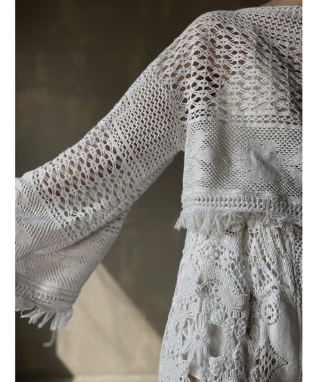 【RE;CIRCLE】 RE Crochet L/S Top①/20220317-001