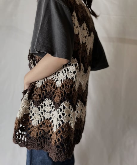 【USED】  Crochet Vest/210825-032