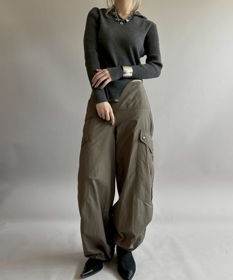 【RE;CIRCLE】 RE Rib Knit Leotard Top / 260416-007