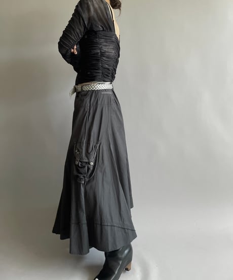 【USED】 Cargo Pocket Long Skirt/ 240914-015