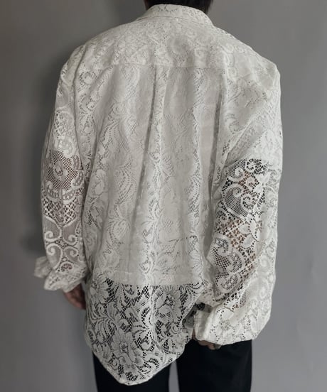 【RE;CIRCLE】 RE Men's Crochet Lace Shirt / 220915-002