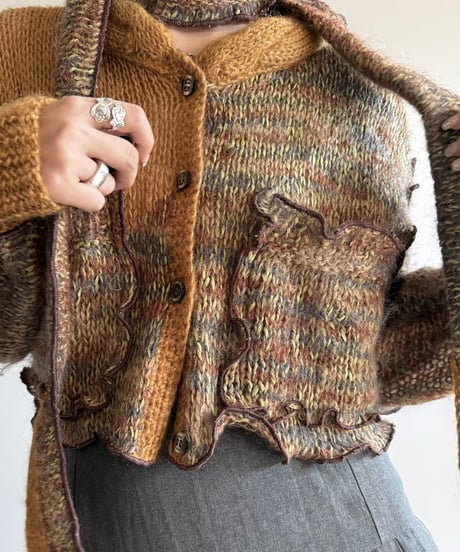【RE;CIRCLE】 RE Mellow Knit Cardigan + Muffler  /  250123-004