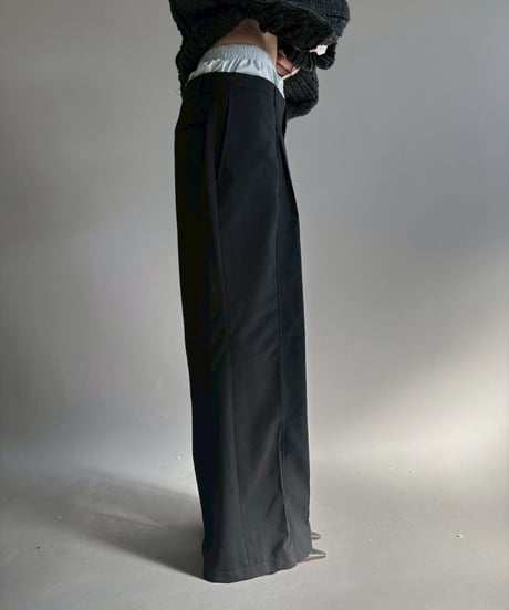 【RE;CIRCLE】 RE Suit Stencil Layered Slacks / Ivory / 251106-004